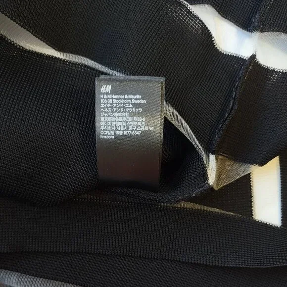 Alexander Wang x H&M Black Mesh Mini Dress Dark Romance Whimsigoth Size Small - Picture 10 of 12